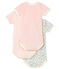 Lot de 3 bodies manches courtes pastel bébé fille variante 1