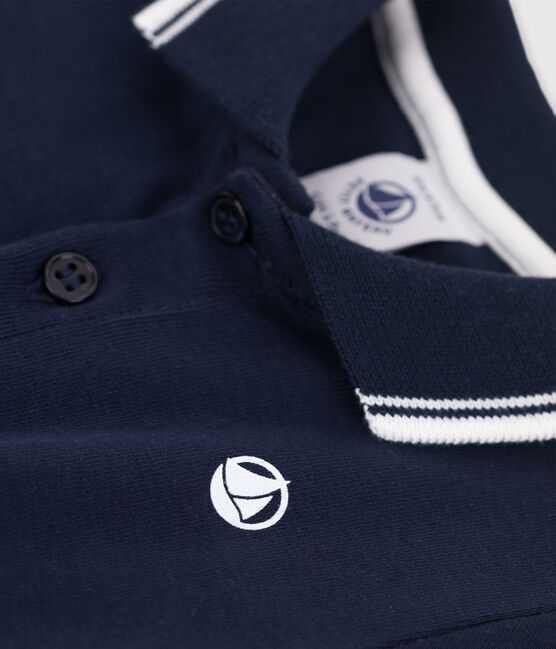 Polo manches courtes bébé garçon bleu SMOKING