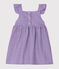 Robe bébé fille milleraies violet REAL/blanc MARSHMALLOW