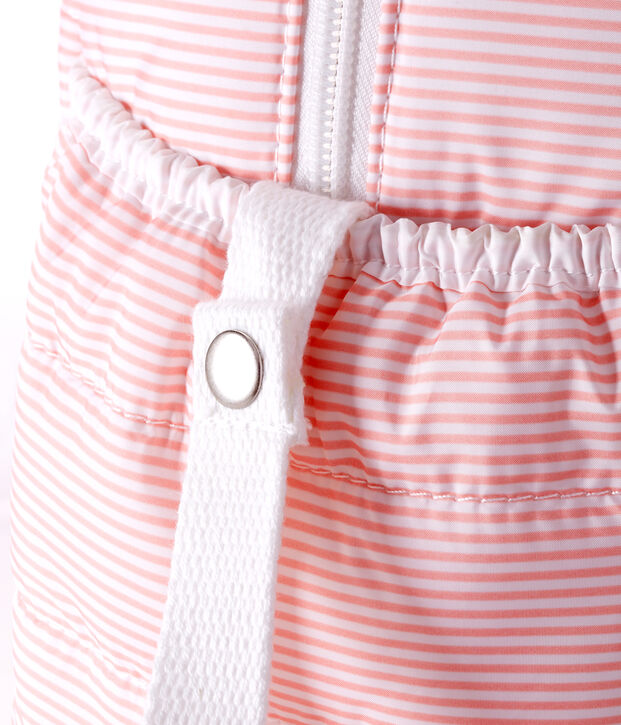 Sac &agrave; langer en polyester matelass&eacute;. rose/blanc