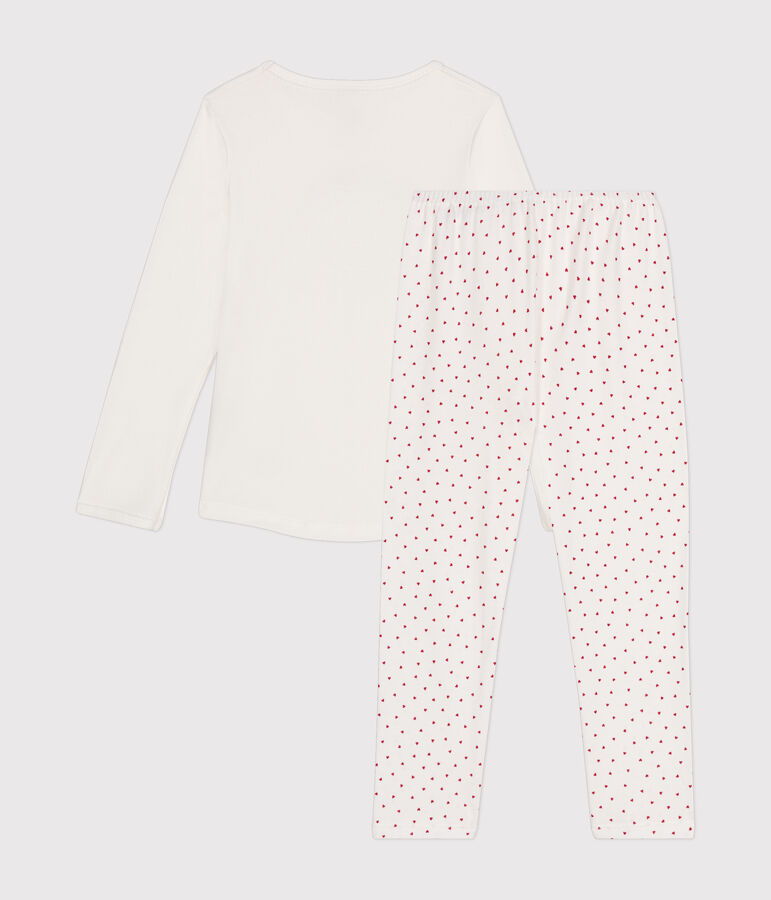Pyjama en coton enfant blanc MARSHMALLOW/blanc MULTICO