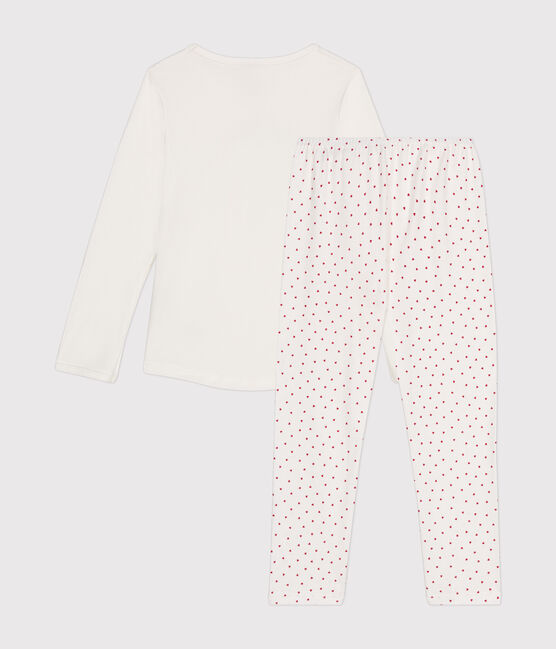 Pyjama en coton enfant blanc MARSHMALLOW/blanc MULTICO