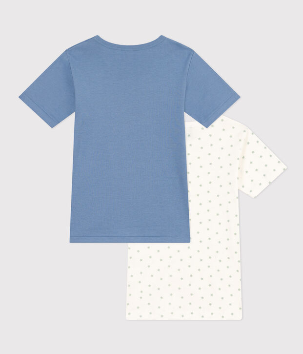 Lot de 2 tee-shirts &agrave; manches courtes &eacute;toile en coton enfant multicouleur