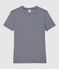 Tee-shirt L'ICONIQUE col rond en coton bio Femme bleu SMOKING/blanc MARSHMALLOW