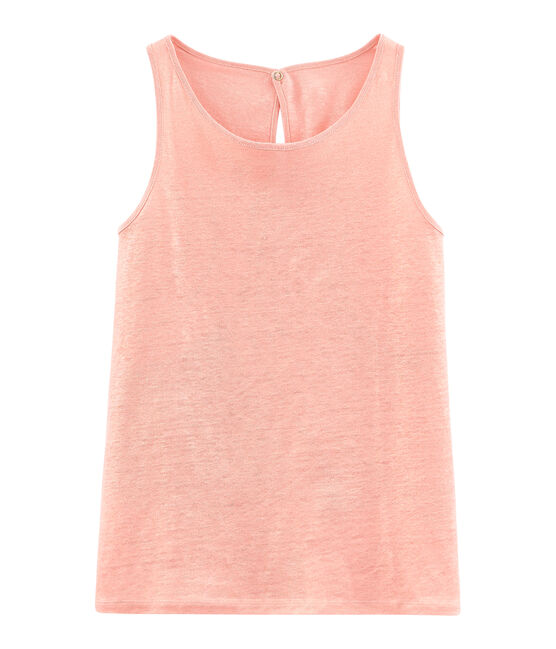 Débardeur femme en lin irisé rose ROSAKO/rose COPPER