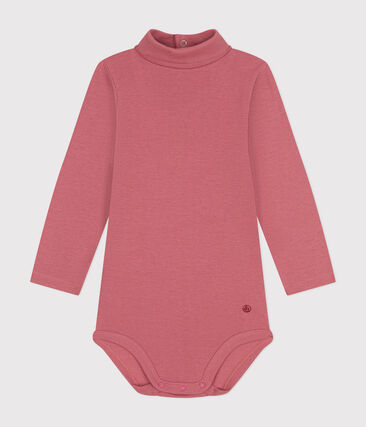 Body manches longues col roulé en coton bébé