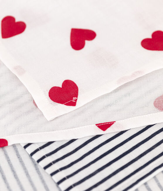 LOT DE 2 LANGES BEBE EN GAZE DE COTON variante 1