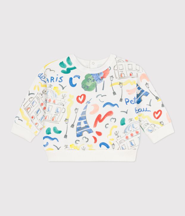 Sweatshirt b&eacute;b&eacute; en coton imprim&eacute; Op&eacute;ra de Paris blanc/multicouleur