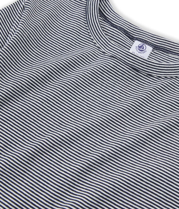 Tee shirt manches longues iconique femme bleu/blanc
