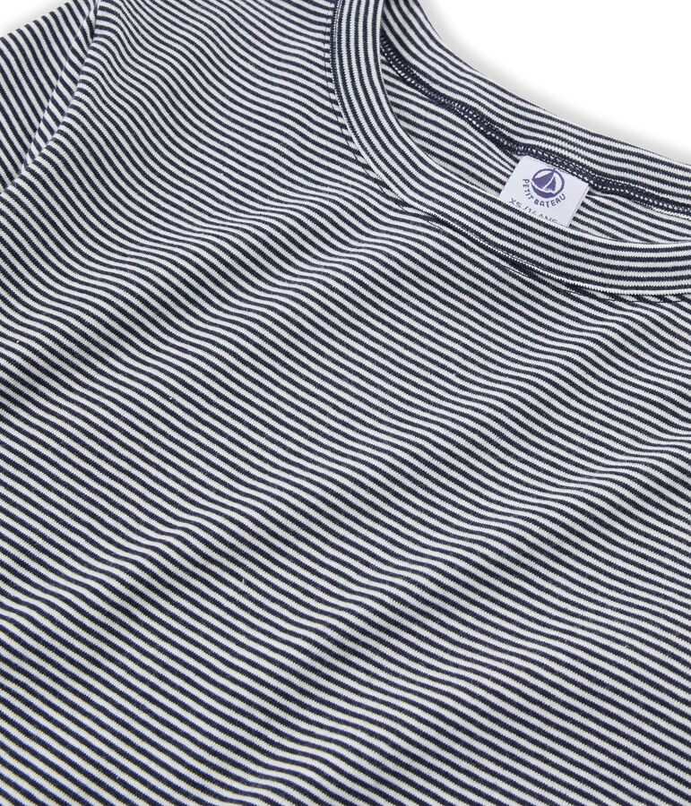 Tee shirt manches longues iconique femme bleu/blanc