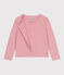 Cardigan enfant en coton uni rose CHARME