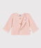 Cardigan en tricot point mousse bébé rose SALINE
