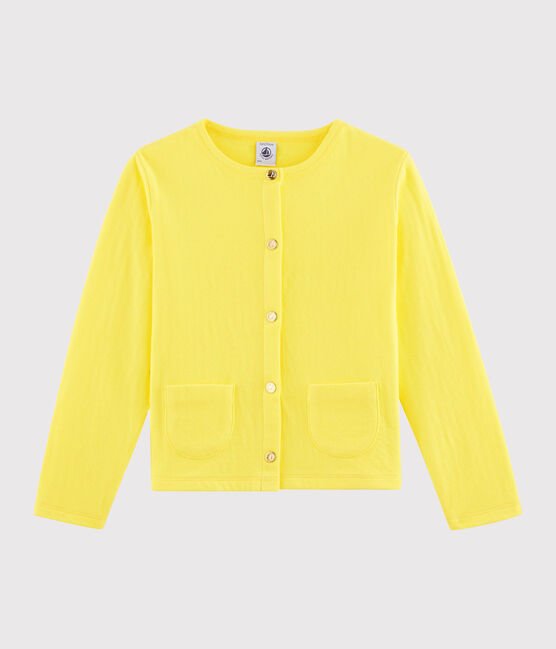 Cardigan enfant fille jaune EBLOUIS