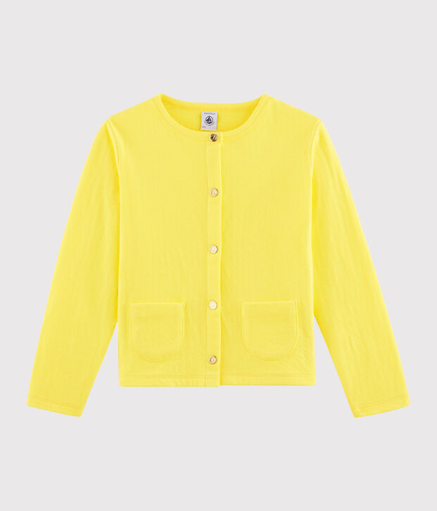 Cardigan enfant fille jaune