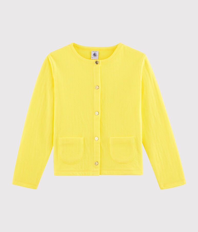 Cardigan enfant fille jaune