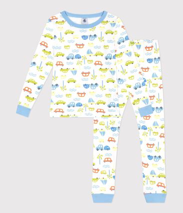 Pyjama très ajusté enfant en coton imprimé voitures