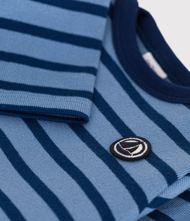Marini&egrave;re en coton &eacute;pais b&eacute;b&eacute; bleu/bleu