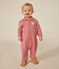 Combinaison longue en molleton bébé rose ROSEWOOD