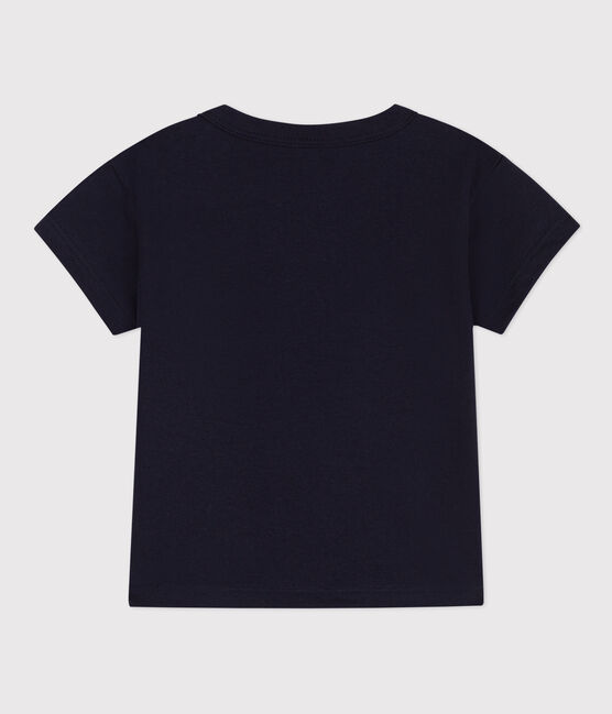Tee-shirt manches courtes bébé en jersey avec motif bleu SMOKING