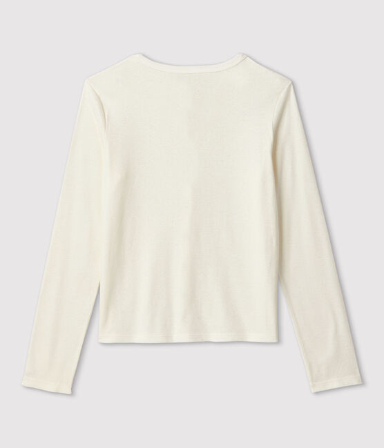 Cardigan en coton/lin uni Femme blanc MARSHMALLOW
