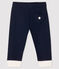 Legging bébé fille en molleton bleu SMOKING
