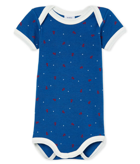 Body manches courtes bébé garçon blanc MARSHMALLOW/blanc MULTICO