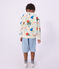 Sweatshirt enfant en coton imprim&eacute; &eacute;cru/multicouleur