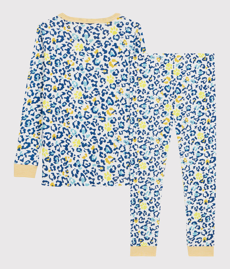 Pyjama snugfit imprim&eacute; panth&egrave;re petit gar&ccedil;on-petite fille blanc/multicouleur
