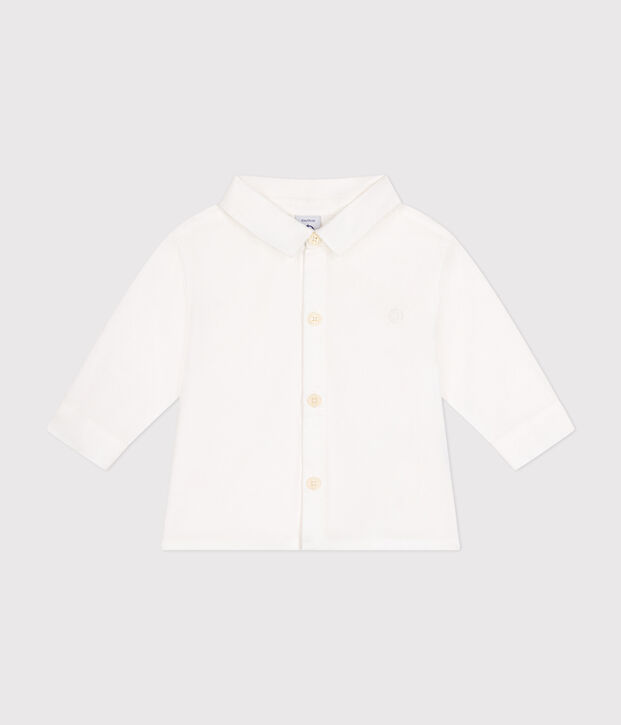 Chemise en popeline b&eacute;b&eacute; blanc