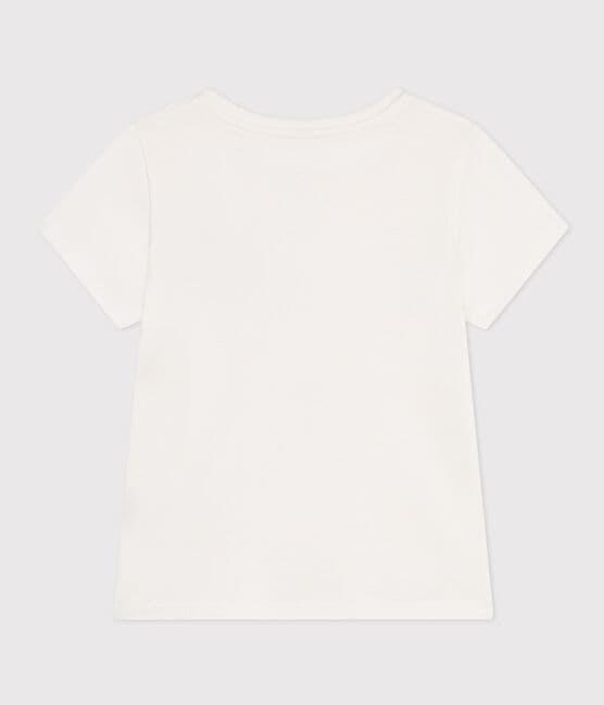 Tee-shirt en jersey léger enfant fille blanc MARSHMALLOW