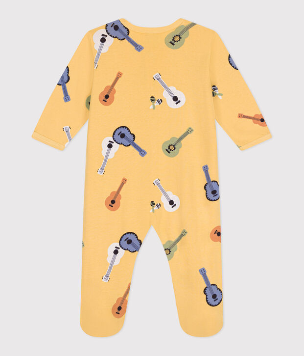 Pyjama b&eacute;b&eacute; en coton imprim&eacute; guitares jaune/bleu/multicouleur