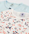 Lot de 2 tee shirts manches courtes imprimé Paris petite fille en coton biologique variante 1