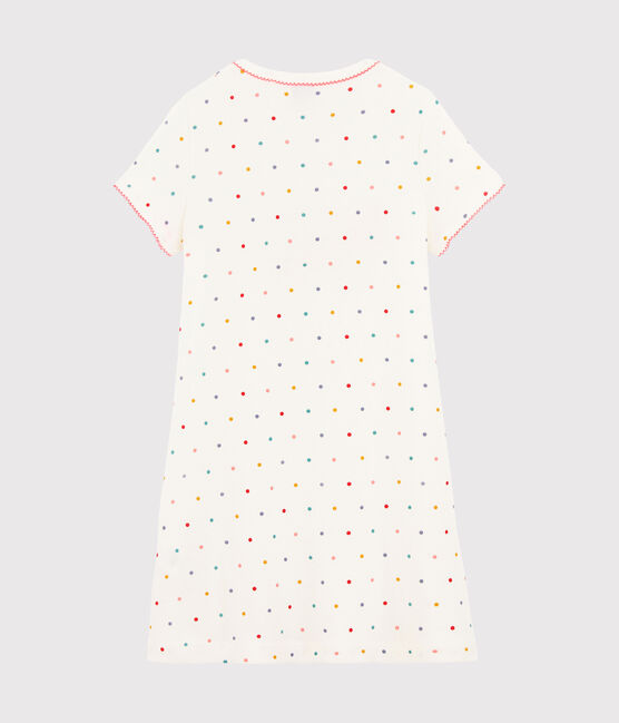 Chemise de nuit petite fille en côte blanc MARSHMALLOW/blanc MULTICO