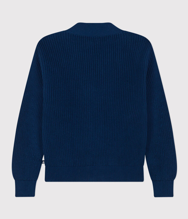 Gilet en c&ocirc;te anglaise en coton Femme bleu