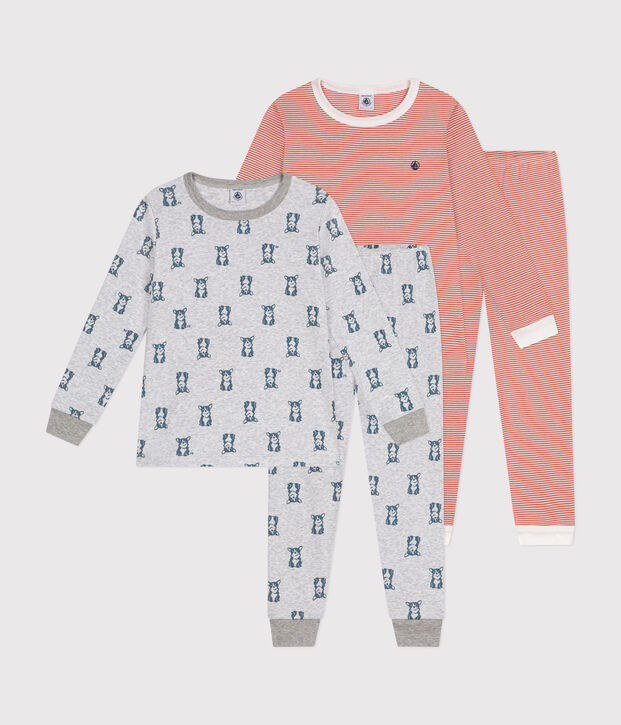 Lot de 2 pyjamas en coton enfant multicouleur