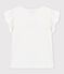 Tee-shirt manches courtes en coton enfant fille blanc MARSHMALLOW