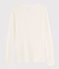 T-shirt en laine et coton Femme blanc MARSHMALLOW