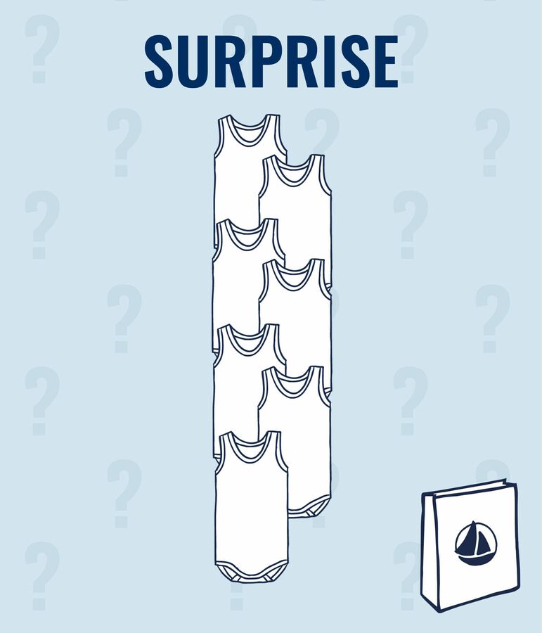 Lot surprise de 7 bodies sans manches b&eacute;b&eacute; gar&ccedil;on variante 1