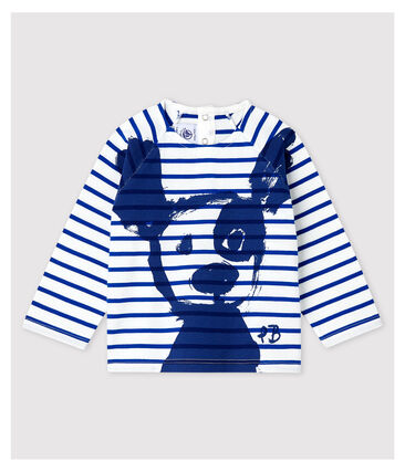PETIT BATEAU - Marinière créative en jersey bébé garçon