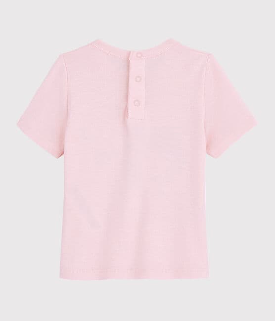 Tee-shirt manches courtes bébé fille rose MINOIS
