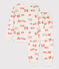 Pyjama en molleton enfant blanc MARSHMALLOW/ BRANDY