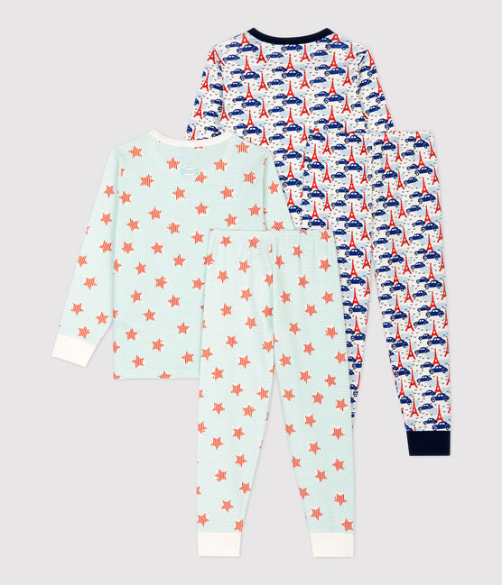 Lot de 2 pyjamas imprimés étoiles et Paris petit garçon en coton variante 1