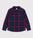Chemise à carreaux en flanelle de coton enfant garçon