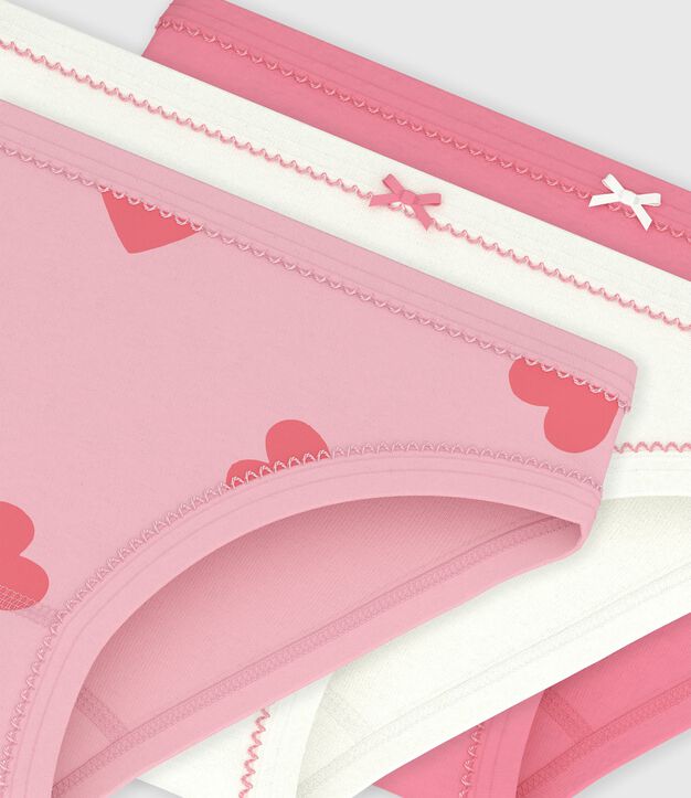 Lot de culottes enfant en coton imprim&eacute; c&oelig;urs multicouleur
