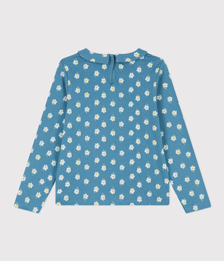 Blouse en coton fleuris enfant fille bleu/multicouleur