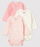 Lot de 3 bodies naissance manches longues bébé variante 2
