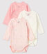 Lot de 3 bodies naissance manches longues bébé