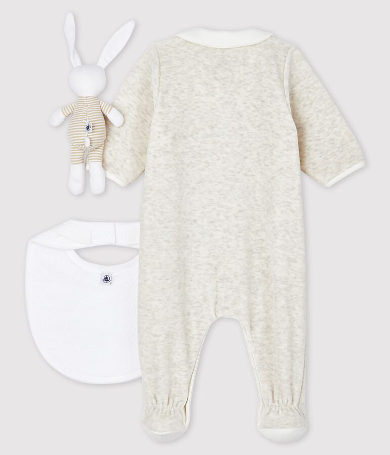 Coffret cadeau naissance b&eacute;b&eacute; en velours multicouleur