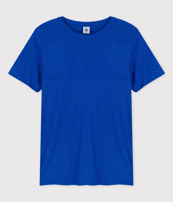 Tee-shirt L'ICONIQUE en lin Femme bleu DELFT