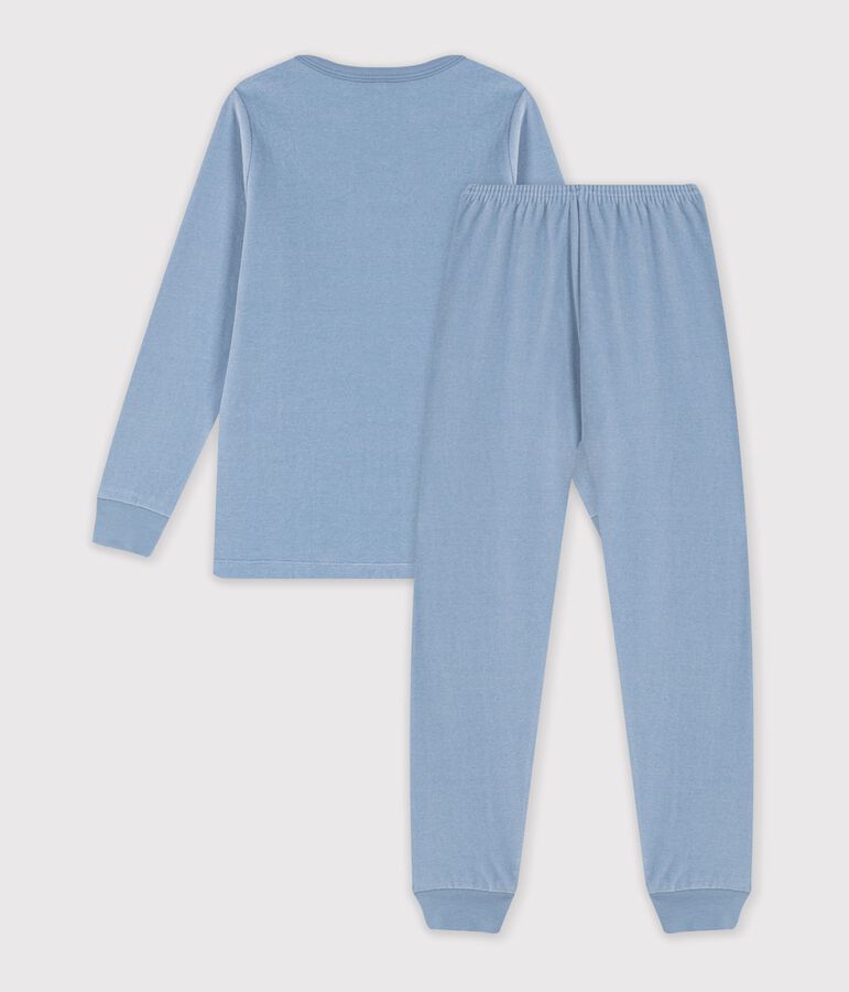 Pyjama enfant en velours bleu